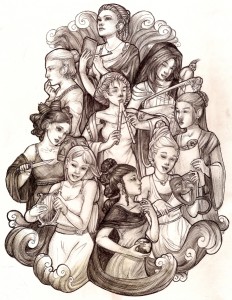 "The Nine Muses" by Wegs "The Nine Muses" by Wegs